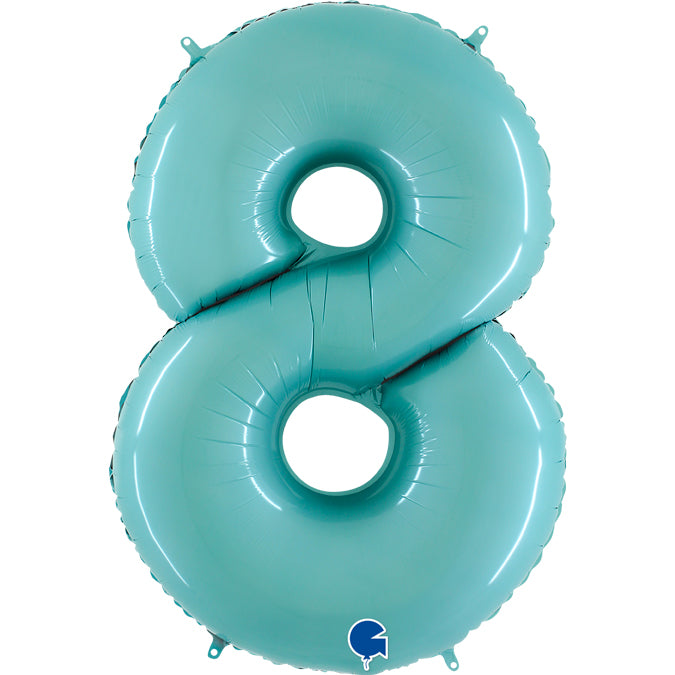 numero 8 foil 100cm/40inch celeste