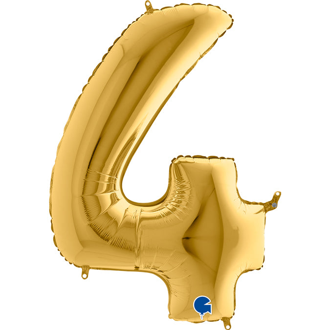 numero 4 foil 100cm/40inch oro