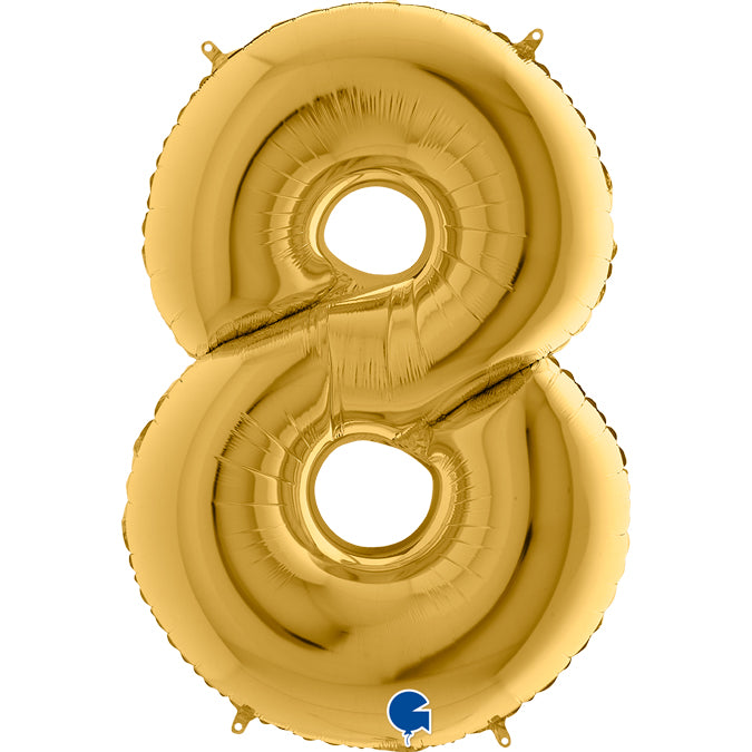 numero 8 foil 100cm/40inch oro