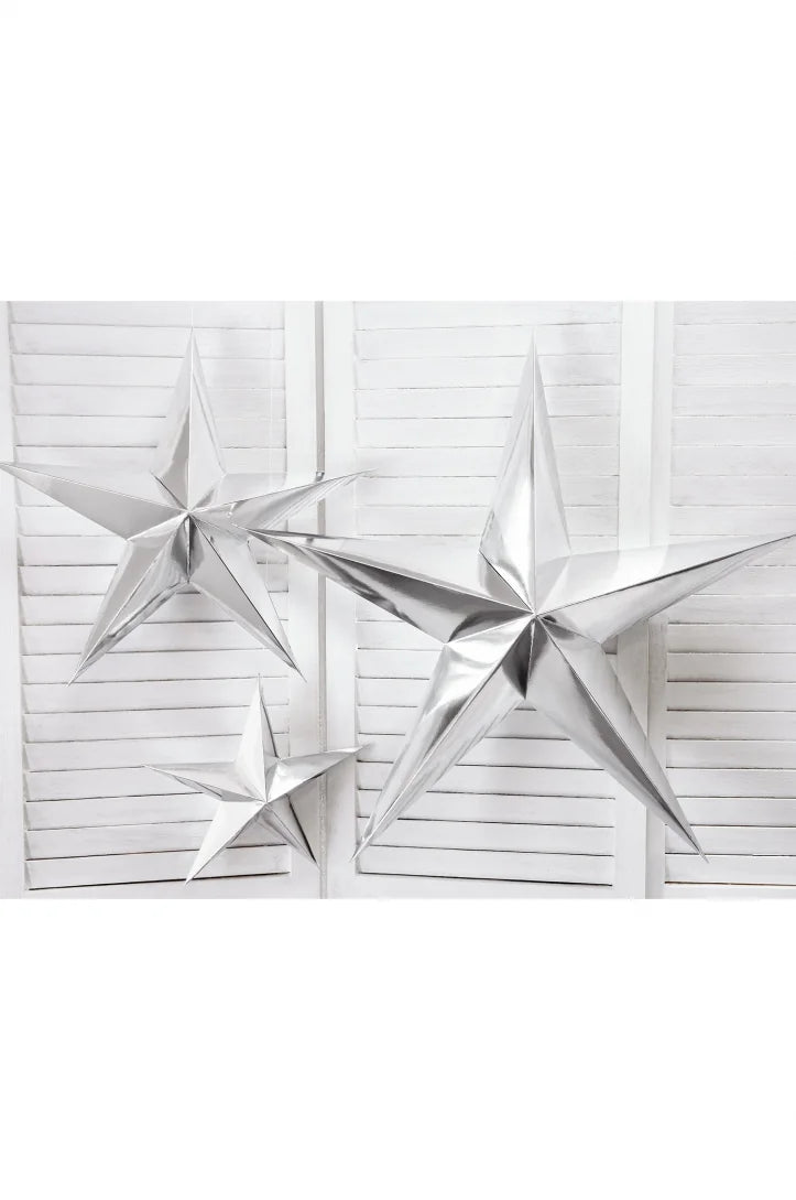 Paper star 45cm silver