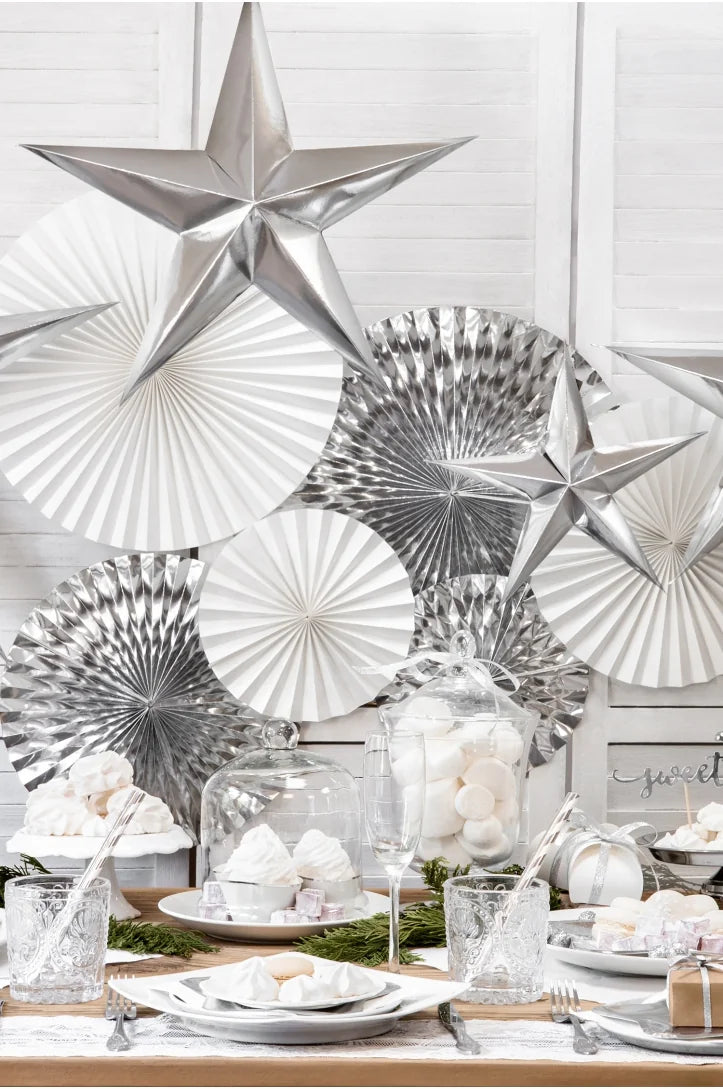 Paper star 70cm silver