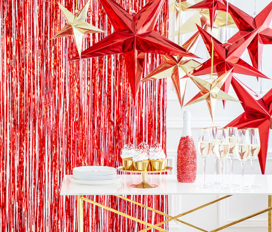 Stella di carta rossa 45cm