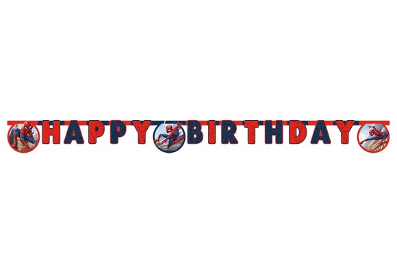 festone happy birthday fsc * spiderman crime f