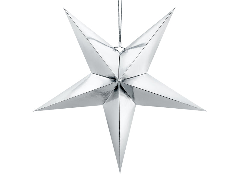 Paper star 70cm silver