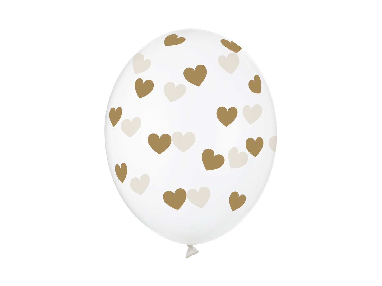 Balloons 30cm. hearts. crystal clear 6pz