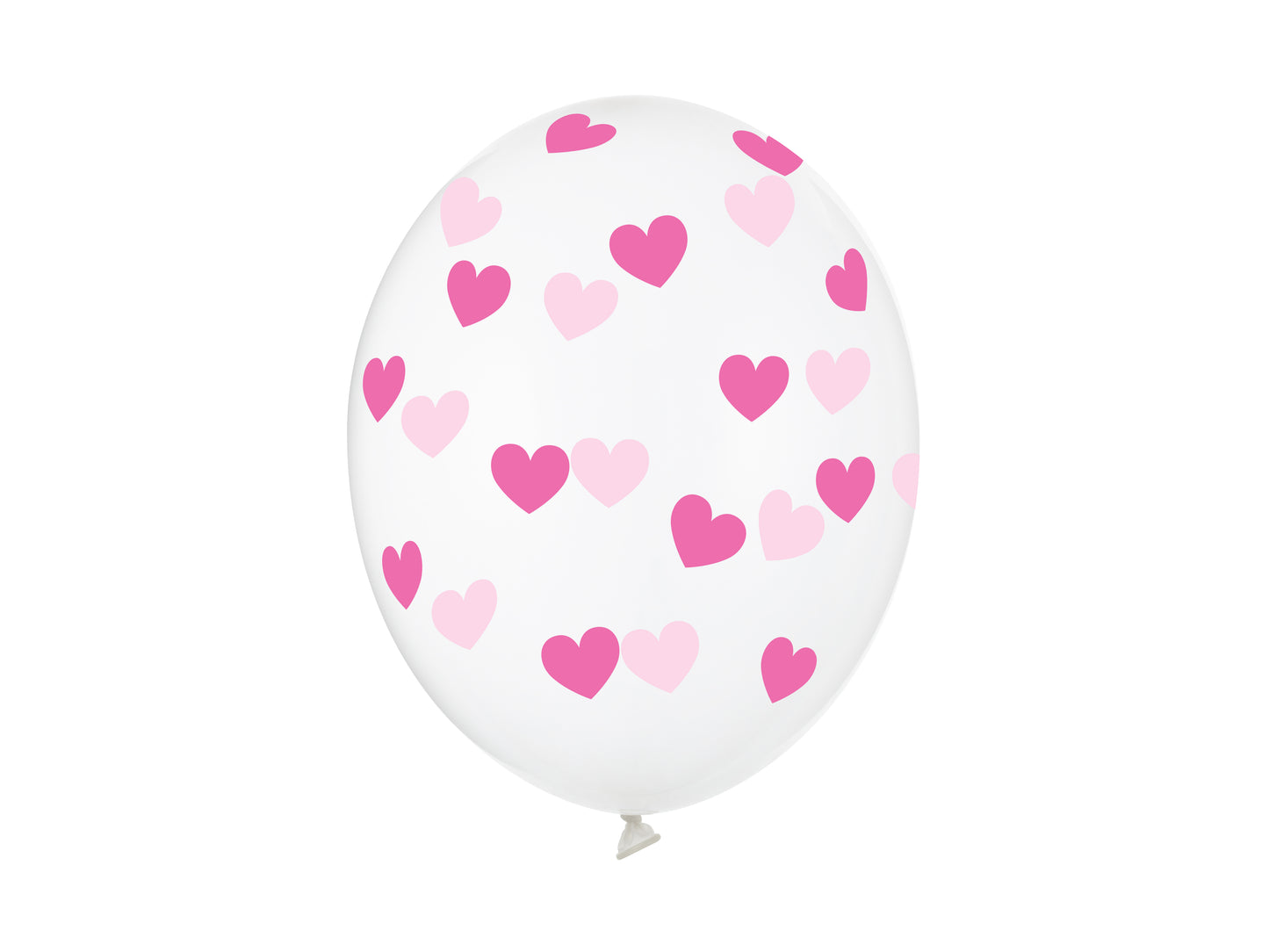 Balloons 30cm. hearts. crystal clear 6pz