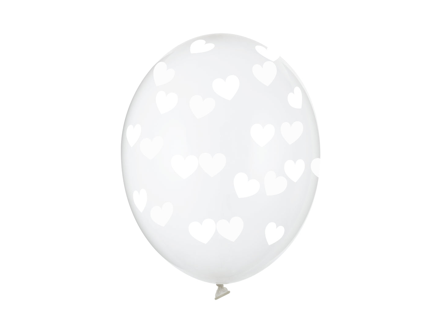Balloons 30cm. hearts. crystal clear 6pz