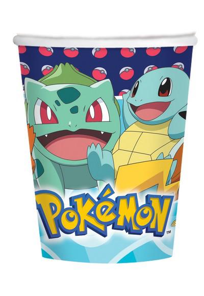 Bicchiere in carta 250ml 8pz Pokemon the Original