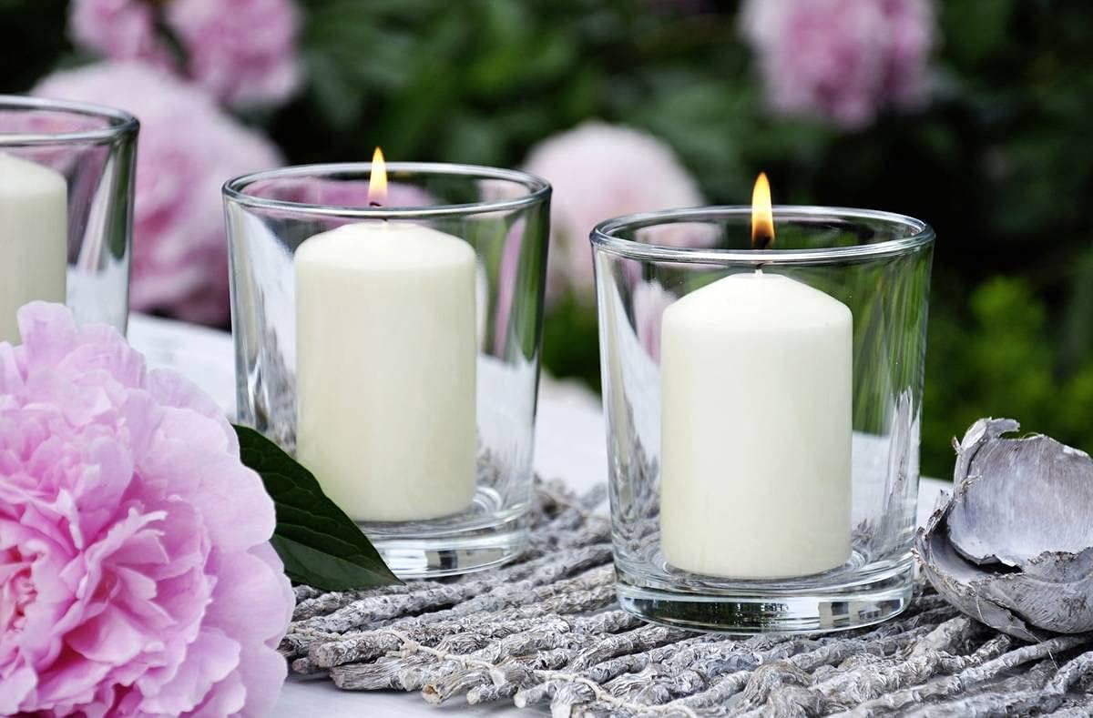 Colored candle, pack of 1 piece, 6x7 ivory