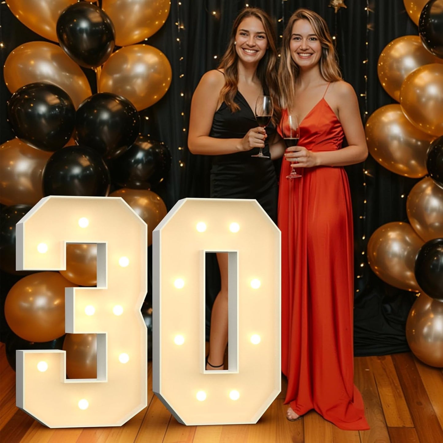 Cardboard number 3 with warm light