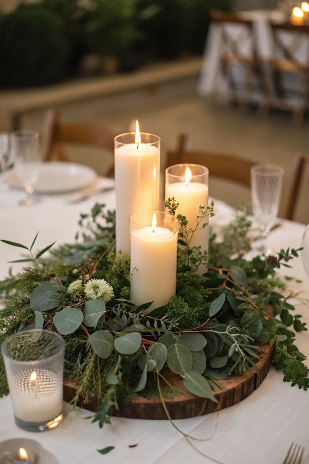 Colored candle, pack of 1 piece, 6x12 white