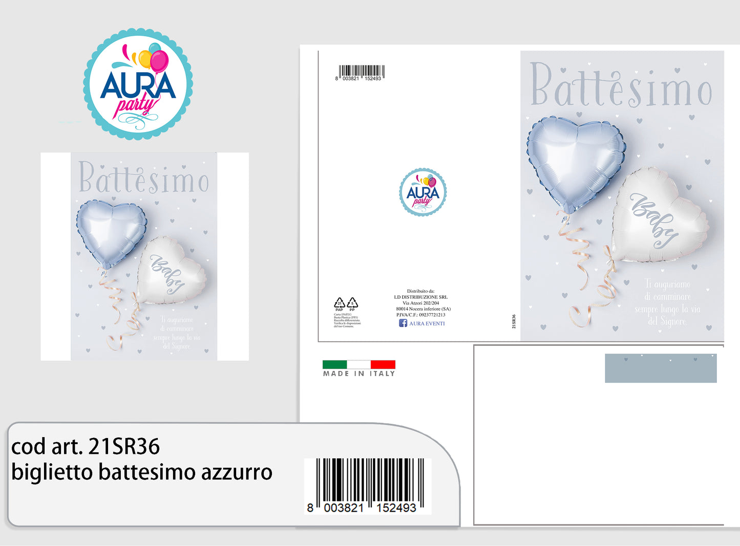 Biglietto di auguri per battesimo bimbo
