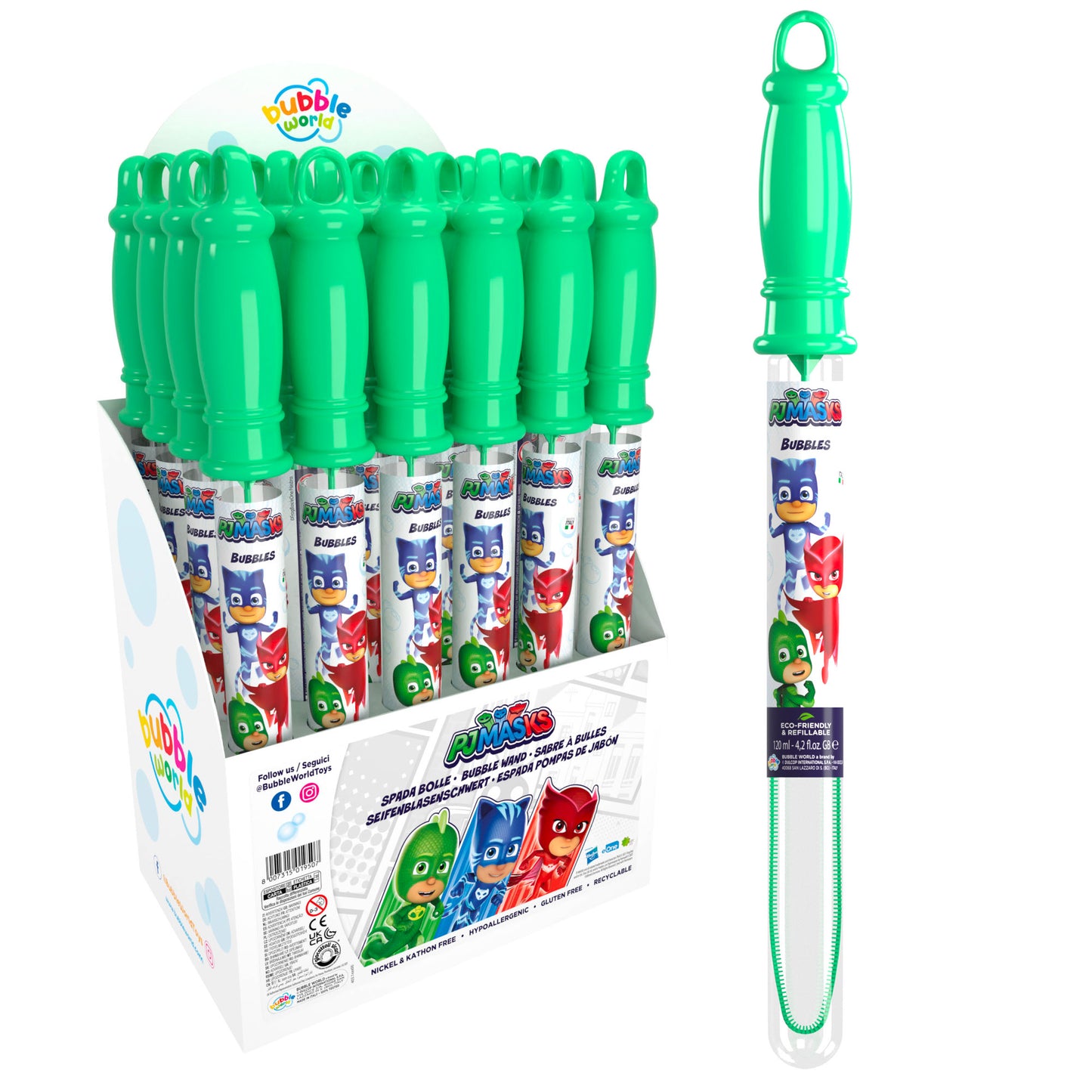 Pj Masks bubble wand filled dis 24p