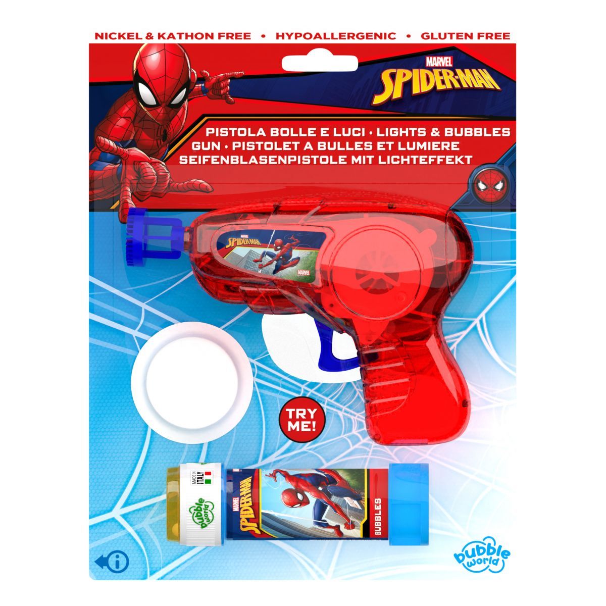 Spider Man Bubble Gun-Medium 20pz