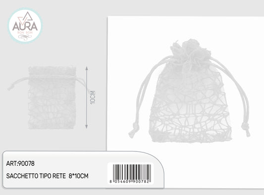 white spider bag 8x10cm