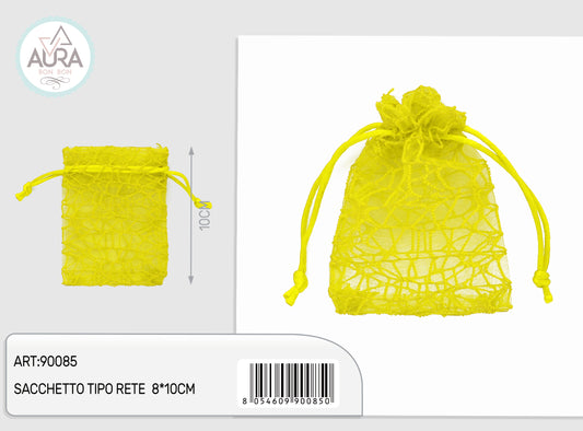 yellow spider bag 8x10cm