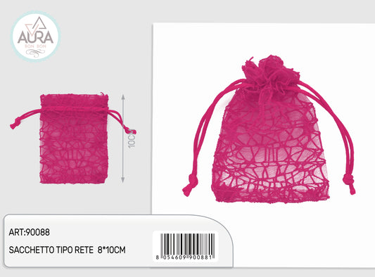 fuchsia spider bag 8x10cm