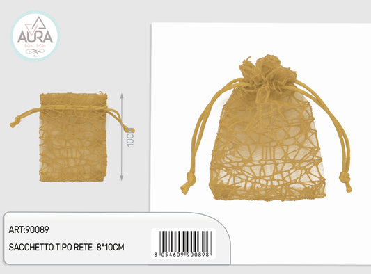 sacchetto rete spider 8x10 oro