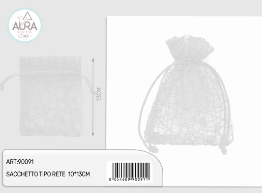 white spider bag 10x13cm