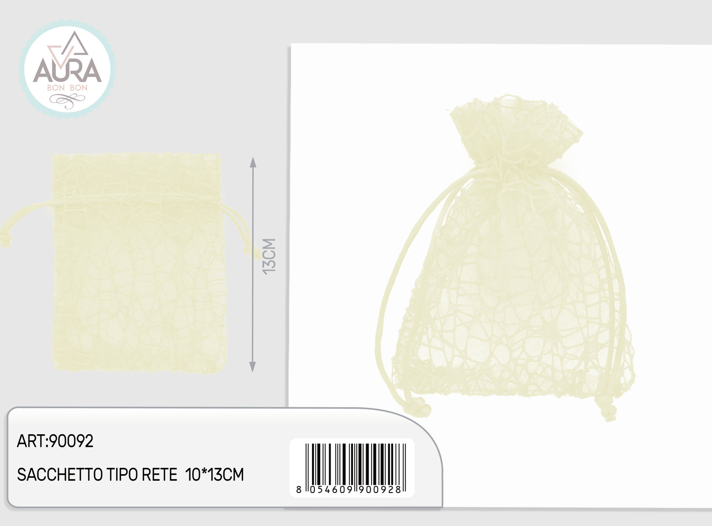 sacchetto spider crema 10x13cm