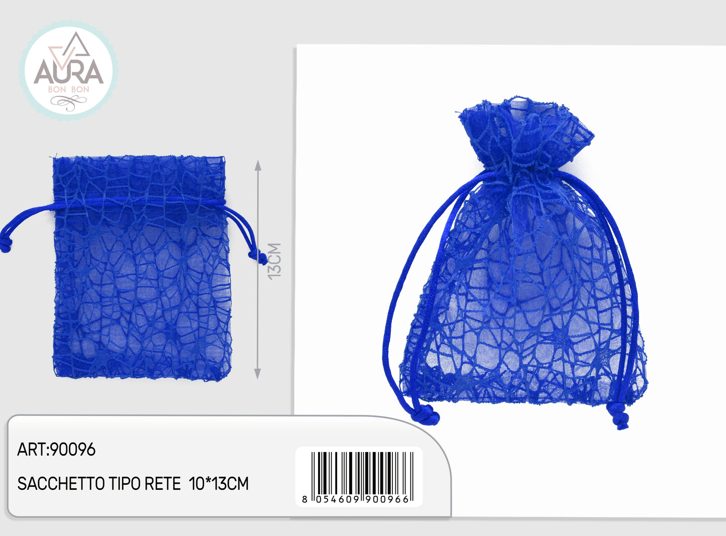 sacchetto spider blue 10x13cm