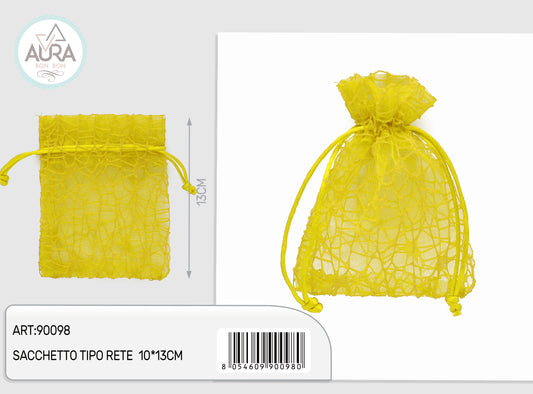 yellow spider bag 10x13cm