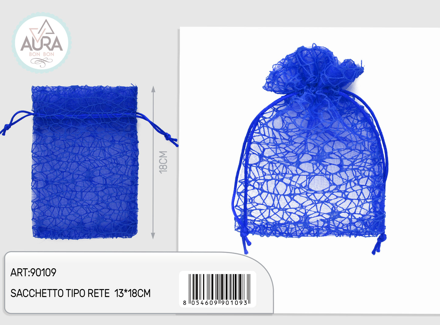 Sacchetto spider blu 13x18cm