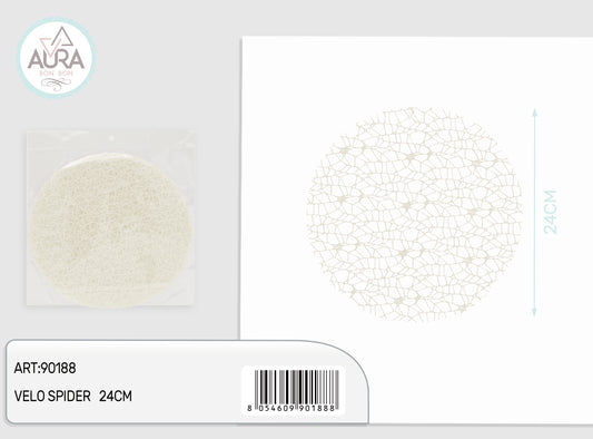 Spider veil 24cm 25pcs cream