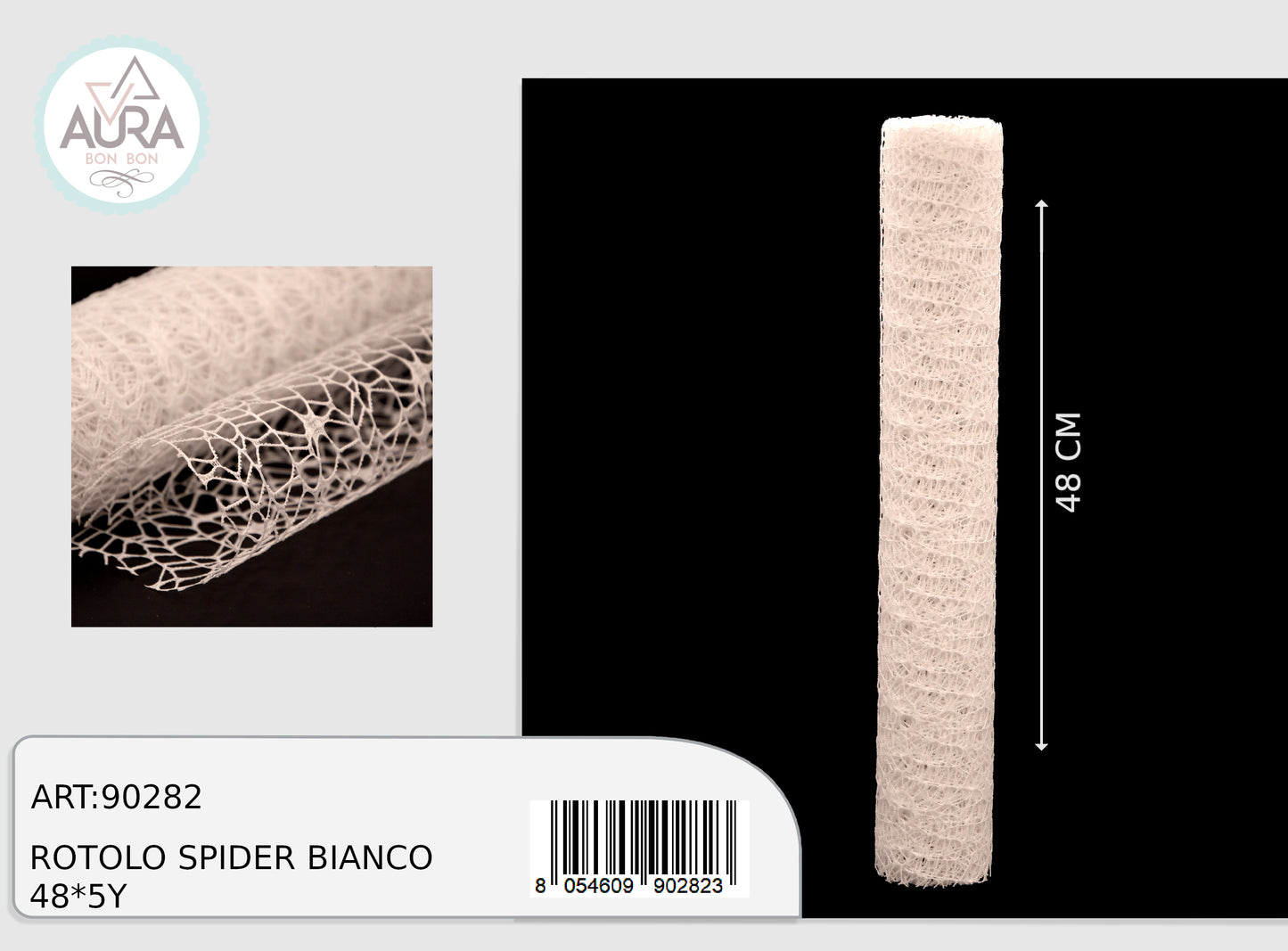 Rotolo organza spider 48cmx5y bianco