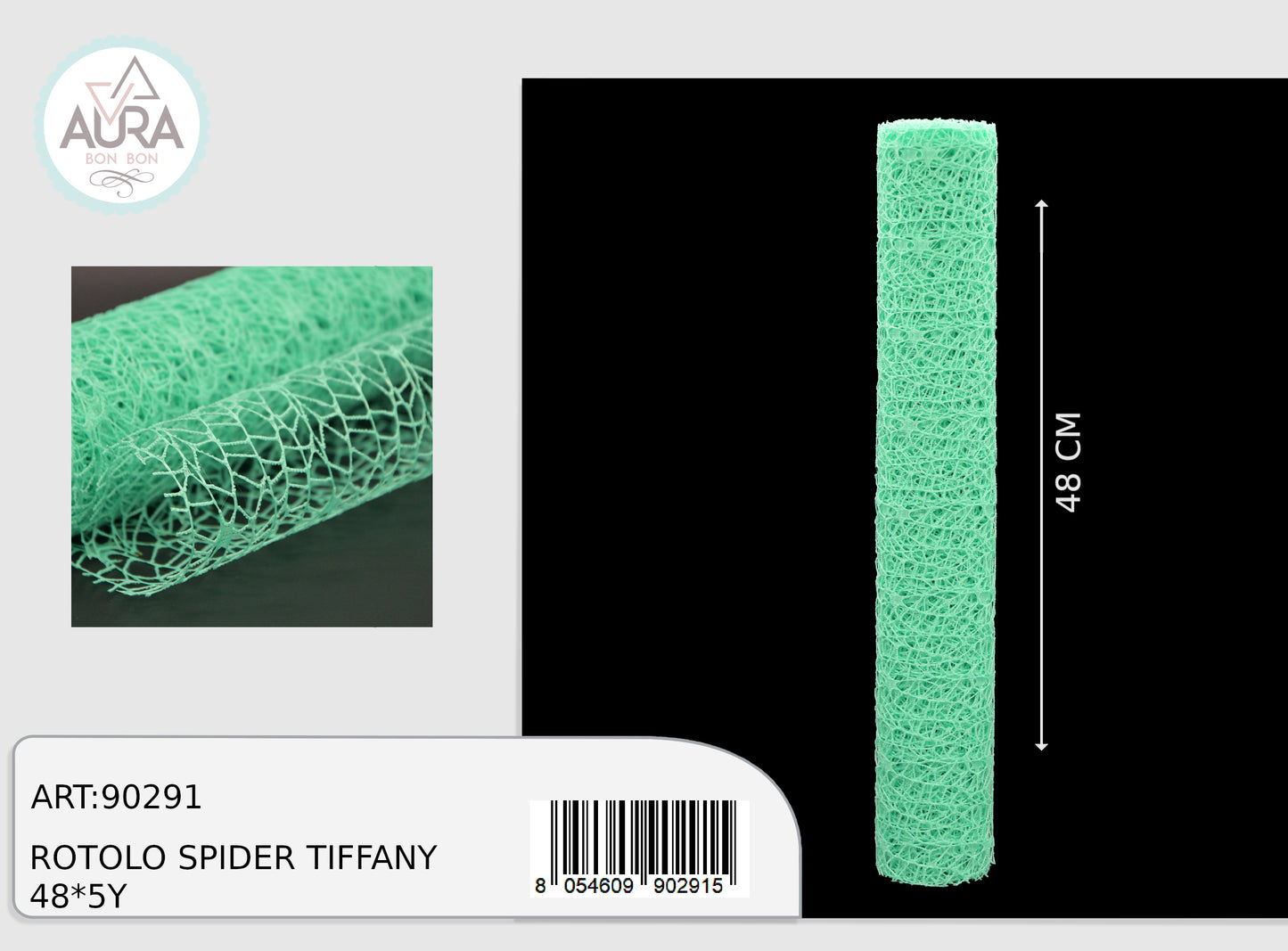 rotolo organza spider 48cmx5y tiffany