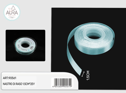 1.5cm x 25y Tiffany satin ribbon
