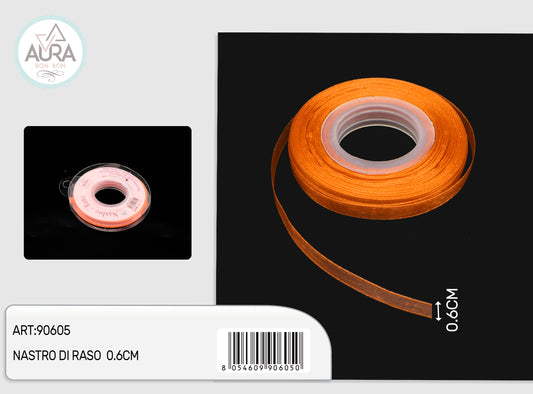 nastro organza 0,6cmx25y arancio