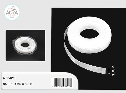 nastro organza 1cmx25y bianco