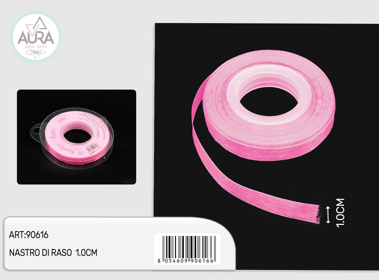 nastro organza 1cmx25y fuxia