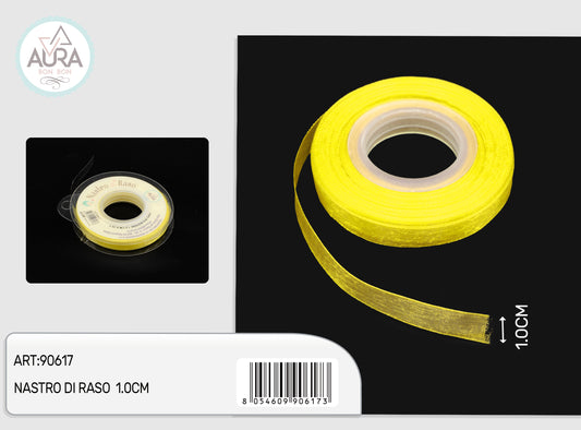 nastro organza 1cmx25y giallo