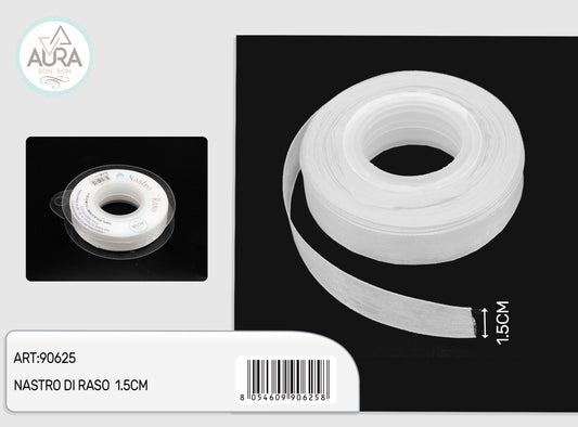 nastro organza 1,5cmx25y bianco