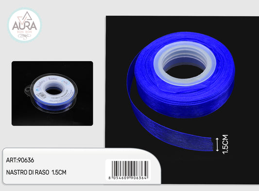 nastro organza 1,5cmx25y blu
