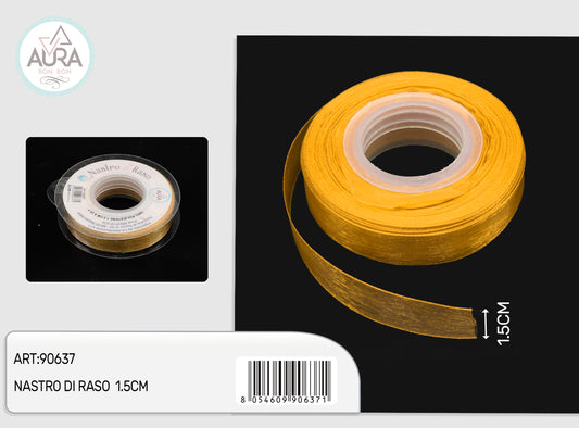 nastro organza 1,5cmx25y marrone