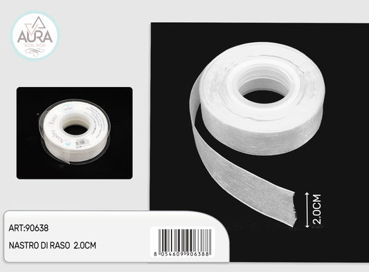 nastro organza 2cmx25y bianco