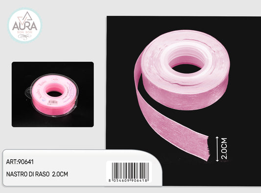 nastro organza 2cmx25y rosa