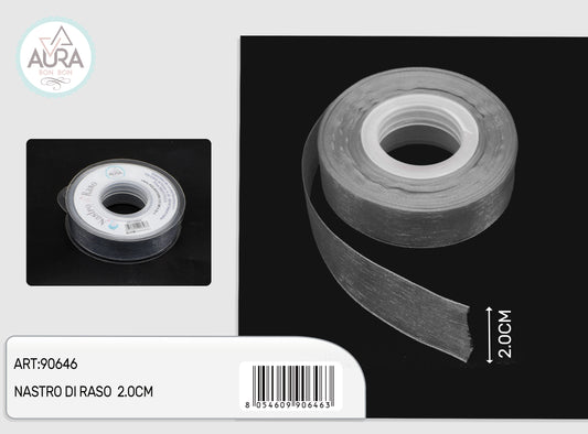 nastro organza 2cmx25y grigio