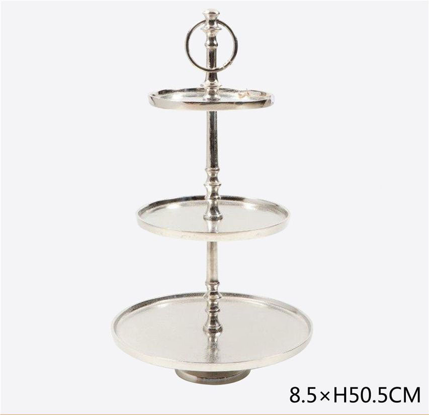 Three-tier metal cake stand with ring 8.5x50.5cm