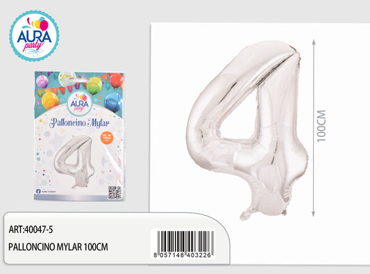 palloncini mylar 40inch n.4 argento