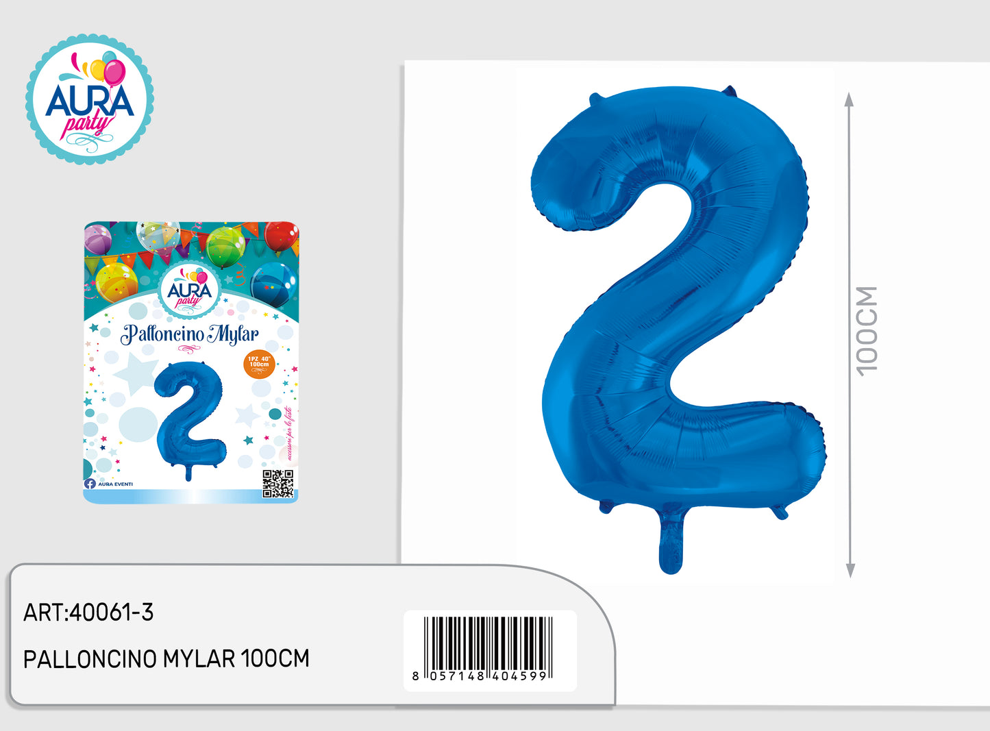 palloncini mylar 40inch blu 2