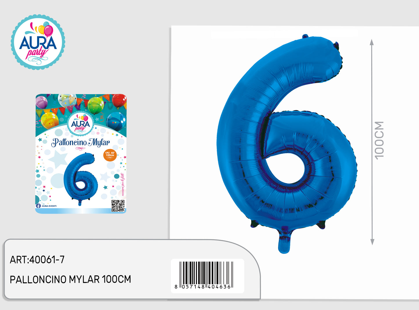 palloncini mylar 40inch blu 6