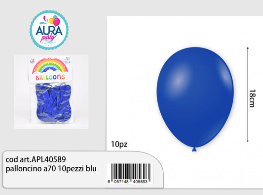 10-piece blue A70 balloon