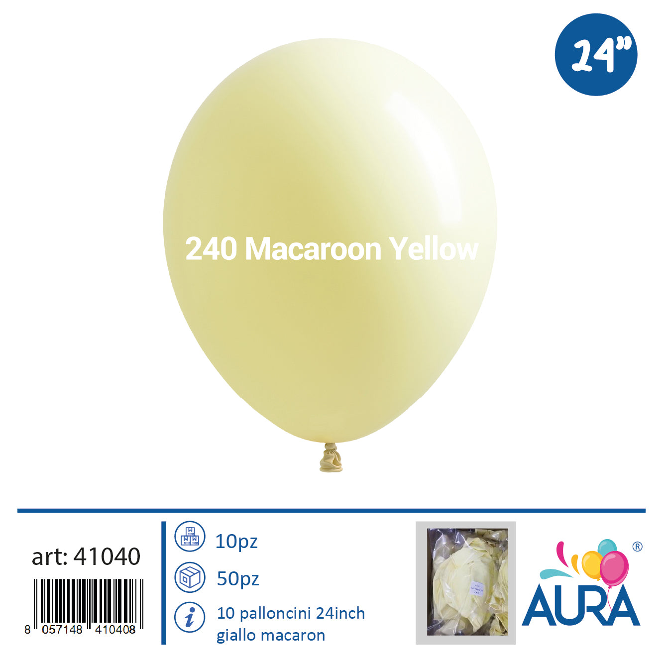 24inch yellow macaron balloons 1pc