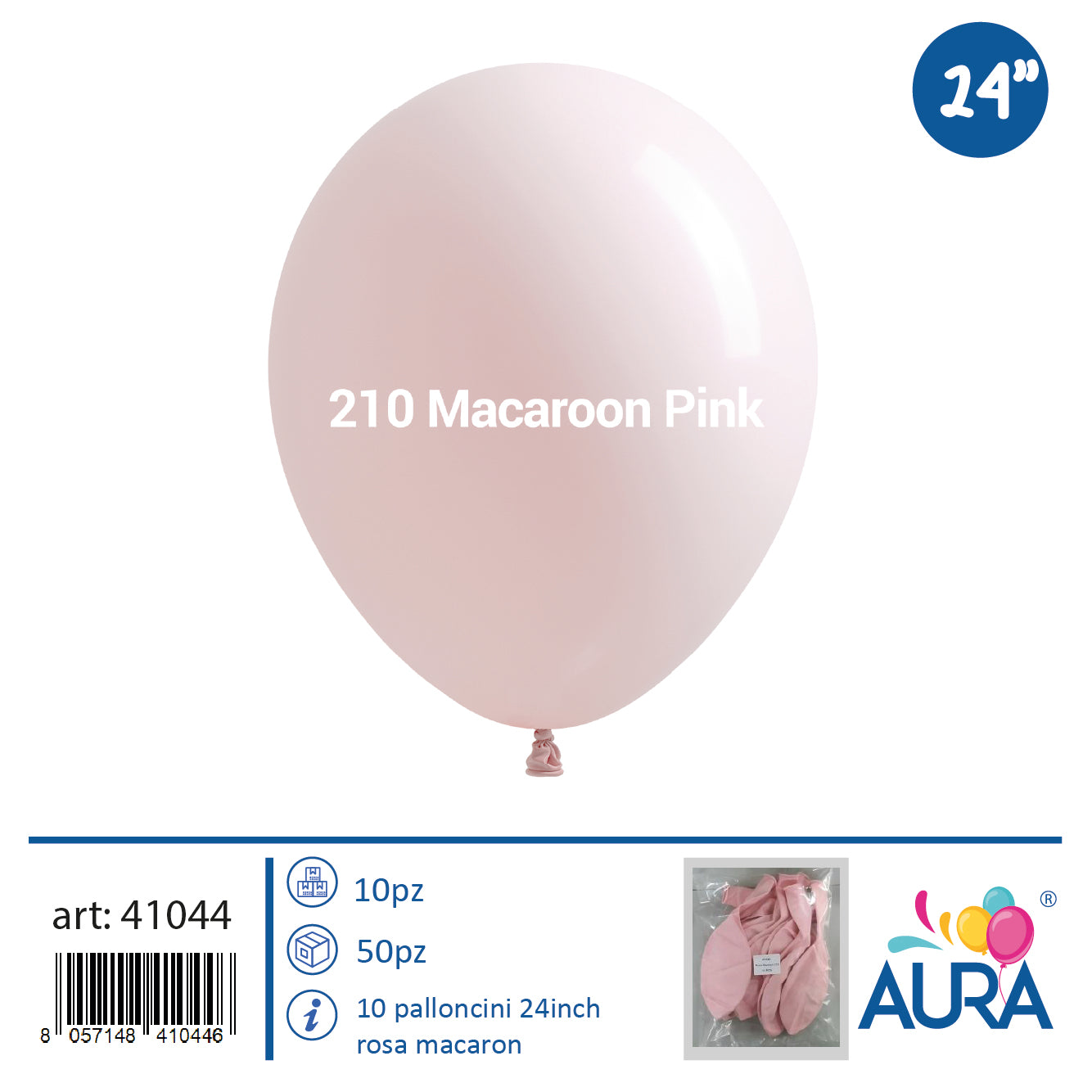 24inch macaron pink balloons 1pc