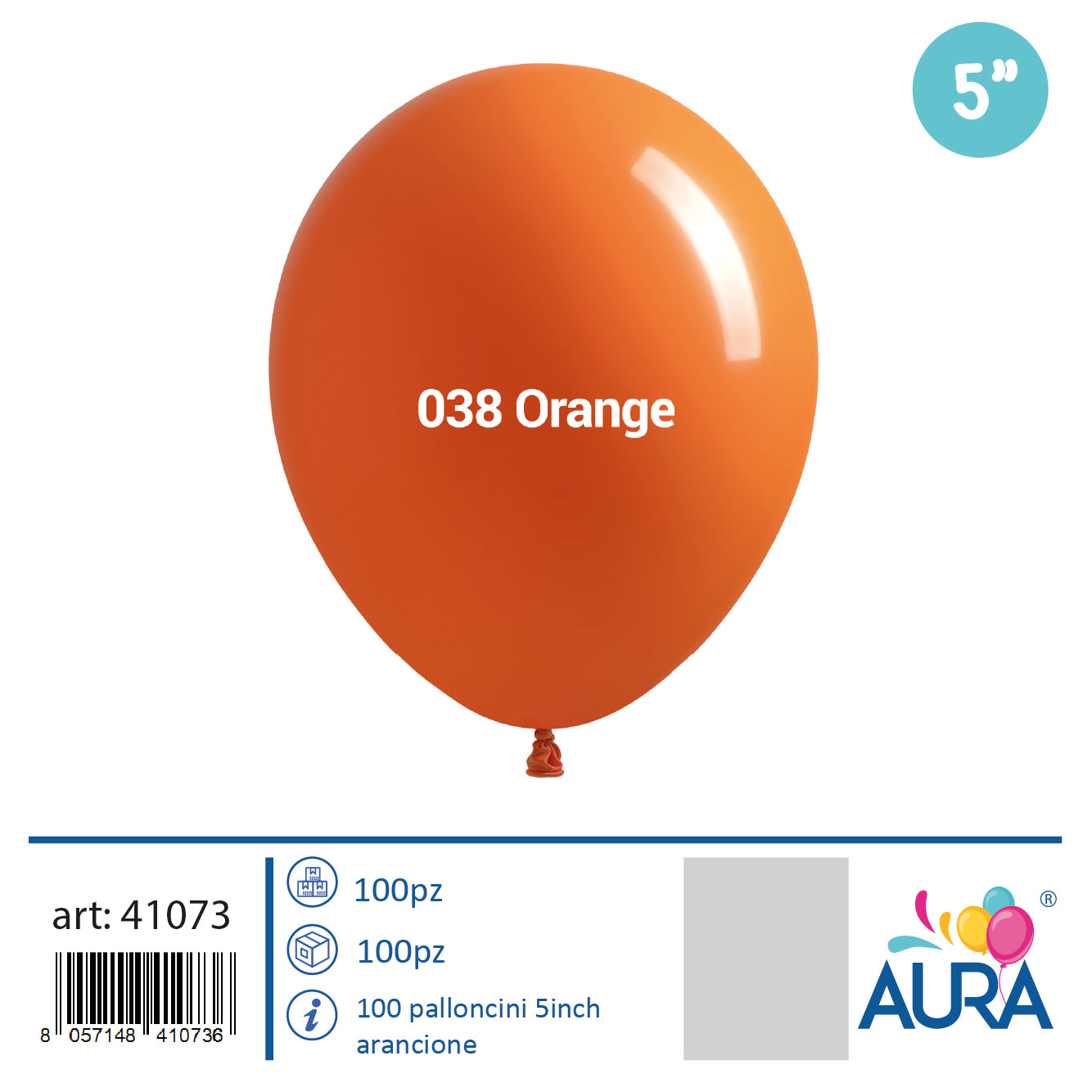 100pcs 5 inch orange balloons