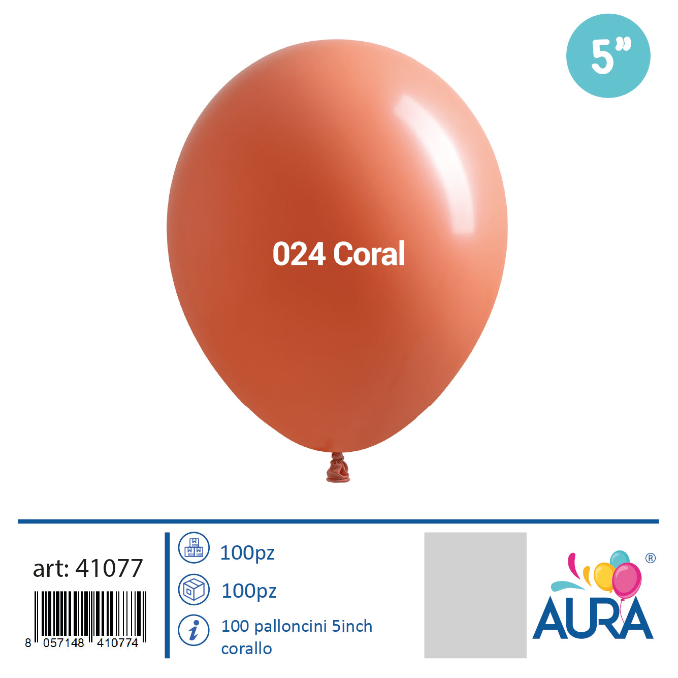Palloncini 5 inch corallo 100pz